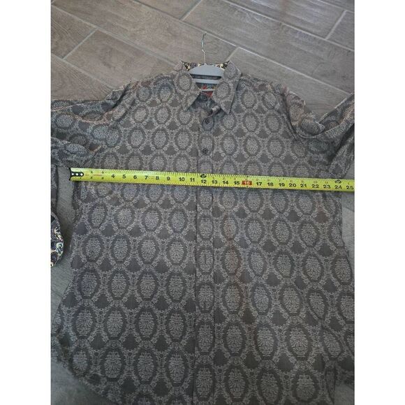 Men's Robert Graham Gray Paisley Long Sleeve Button Down Size XL - Picture 9 of 10